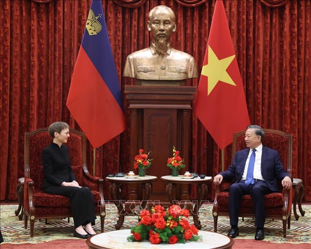 Top leader receives Liechtenstein Prime Minister